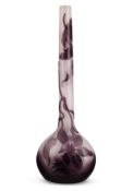 ÉMILE GALLÉ (FRENCH 1846-1904), TALL 'CLÉMATITE' VASE, CIRCA 1895
