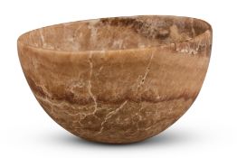 AN EGYPTIAN ALABASTER BOWL IN OLD KINGDOM TASTE, PROBABLY EARLY 20TH CENTURY
