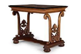 Y A SINHALESE ROSEWOOD, CALAMANDER AND SPECIMEN PARQUETRY WRITING TABLE, GALLE, CIRCA 1830