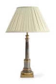 A LATE REGENCY BRONZE 'CANNON BARREL' TABLE LIGHT, EARLY 19TH CENTURY