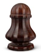 Y A LARGE ROSEWOOD TOBACCO JAR, DUTCH, CIRCA 1840