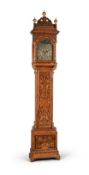 Y AN IMPRESSIVE GEORGE I ARABESQUE MARQUETRY MONTH-GOING, LONGCASE CLOCK WITH DAY-DATE AND MOONPHASE