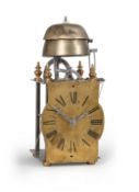 A RARE ITALIAN IRON-FRAMED WEIGHT-DRIVEN GRANDE-SONNERIE STRIKING CHAMBER CLOCK
