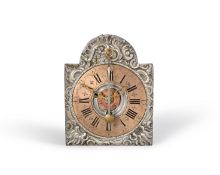 A SMALL SOUTH GERMAN BRASS AND IRON SPRING-DRIVEN ALARM TIMEPIECE