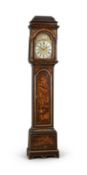 A GEORGE III TORTOISESHELL CHINOISERIE JAPANNED EIGHT-DAY LONGCASE CLOCK