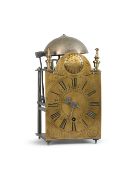 A SMALL TUSCAN IRON-FRAMED WEIGHT-DRIVEN CHAMBER CLOCK