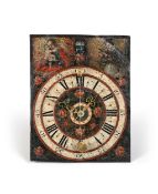 A GERMANIC WEIGHT-DRIVEN IRON WALL TIMEPIECE WITH SILENT-PULL QUARTER REPEAT AND ALARM