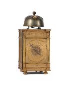 A FINE AND VERY RARE ITALIAN RENAISSANCE GILT, BRASS AND IRON WEIGHT-DRIVEN CHAMBER CLOCK