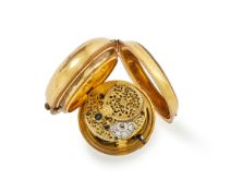 A FINE GILT BRASS PAIR-CASED VERGE POCKET WATCH
