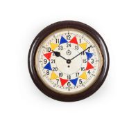 A RARE WWII RAF OPERATIONS ROOM TYPE 1 ‘SECTOR’ FUSEE WALL TIMEPIECE
