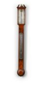 A WILLIAM IV MAHOGANY MERCURY STICK BAROMETER