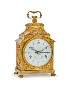 A FINE SWISS ORMOLU EIGHT-DAY GRANDE-SONNERIE STRIKING PENDULE D'OFFICIER WITH TRIP-REPEAT AND ALARM