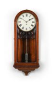 Y A VICTORIAN CARVED ROSEWOOD FUSEE WALL TIMEPIECE