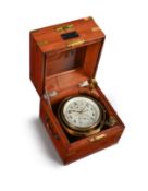 A RUSSIAN SOVIET ERA MAHOGANY CASED TWO-DAY MARINE CHRONOMETER