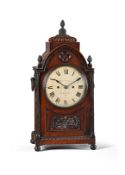 A GEORGE IV MAHOGANY BRACKET CLOCK