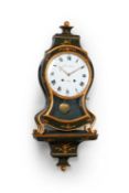 A SWISS NEUCHATEL LOUIS XVI GREEN JAPANNED QUARTER-STRIKING BRACKET CLOCK WITH PULL-QUARTER REPEAT