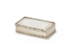 A VICTORIAN SILVER RECTANGULAR SNUFF BOX, FRANCIS CLARK, BIRMINGHAM 1846