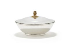 A SILVER BRITANNIA STANDARD VEGETABLE DISH AND COVER, BULGARI LTD., LONDON 1975