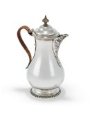 A GEORGE III SILVER BALUSTER HOT WATER POT, CHARLES WRIGHT, LONDON 1770