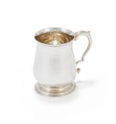 A GEORGE III SILVER BALUSTER HALF PINT MUG, JOHN KING, LONDON 1769