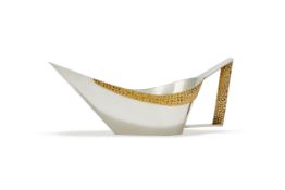 STUART DEVLIN, A SILVER AND SILVER GILT SAUCEBOAT, LONDON 1973