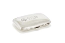 AN EDWARDIAN SILVER CIGARETTE CASE, H. J. COOPER & CO. LTD., BIRMINGHAM 1906