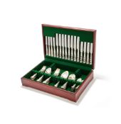 A SILVER KING'S PATTERN TABLE SERVICE, MAKER'S MARK NBC, SHEFFIELD 1991
