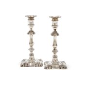 A PAIR OF SILVER CANDLESTICKS, BARKER ELLIS SILVER CO., BIRMINGHAM 1973