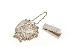ASPREY & CO. LTD., A SILVER DECANTER LABEL AND A PAPER CLIP, LONDON 1964