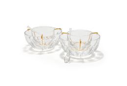 BACCARAT, A PAIR OF FRENCH GLASS CAVIAR BOWLS