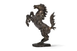 A. MURERVERONA, AN ITALIAN SILVER SCULPTURE OF A REARING HORSE, POST 1968 .800 STANDARD