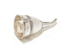 A GEORGE III SILVER WINE FUNNEL, MAKER'S MARK ... .M, LONDON 1812