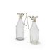 A PAIR OF SILVER MOUNTED AND FACETTED GLASS OIL BOTTLES, ROBERT HENNELL, CIRCA 1790 - Image 1 of 2