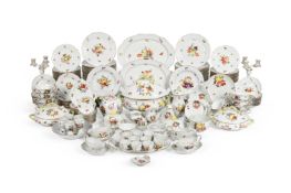 HEREND, FRUIT AND FLOWERS, A MODERN PART DINNER SERVICE