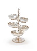 AN ITALIAN SWEET MEAT DISH STAND, FLORENCE POST 1968 .925 STANDARD
