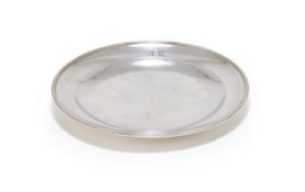 A FRENCH SILVER CIRCULAR PLATE, 1819 - 1973 .950 STANDARD