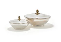 TWO SILVER VEGETABLE DISHES AND COVERS, WAKELY & WHEELER, LONDON 1970