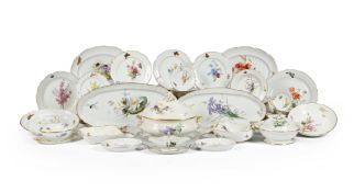MEISSEN, FLOWERS AND BUTTERFLIES, AN EXTENSIVE PORCELAIN DINNER-SERVICE, CIRCA 1910