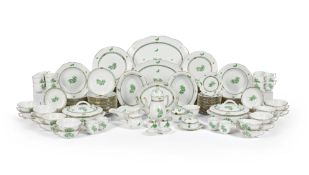 HEREND, CHINESE BOUQUET, A GREEN PART DINNER SERVICE, LATE 20TH CENTURY
