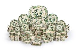ASHWORTH'S BROS, GREEN CHARTREUSE, A MASON'S IRONSTONE PART DINNER AND BREAKFAST SERVICE