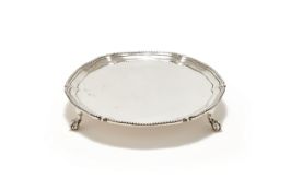 A GEORGE III SILVER SHAPED CIRCULAR WAITER, RICHARD RUGG II, LONDON 1776