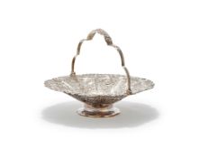 A GEORGE IV SILVER SWING HANDLED BASKET, J. E. TERREY & CO., LONDON 1821