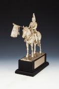 A SILVER FIGURE OF A LIFE GUARD REGIMENTAL CORPORAL MAJOR, MAPPIN & WEBB, BIRMINGHAM 1994