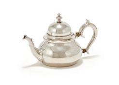 A VICTORIAN SILVER BALUSTER TEAPOT, JOHN SAMUEL HUNT, LONDON 1864