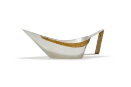 STUART DEVLIN, A SILVER AND SILVER GILT SAUCEBOAT, LONDON 1973