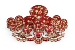 WEDGWOOD, RUBY TONQUIN, A PART DINNER SERVICE, MODERN
