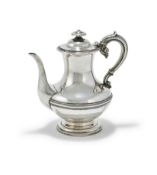 Y A VICTORIAN SILVER COFFEE POT, EDWARD, EDWARD JUNIOR, JOHN & WILLIAM BARNARD, LONDON 1839
