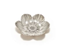 BUCCELLATI, AN ITALIAN SILVER SUNFLOWER SHAPED DISH, POST 1968 .925 STANDARD