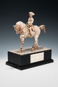A SILVER FIGURE OF AN EQUESTRIAN LIFE GUARD, CARRINGTON & CO., LONDON 1997