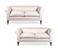 A PAIR OF TWO SEAT SOFAS, BY GEORGE SHERLOCK, MODERN